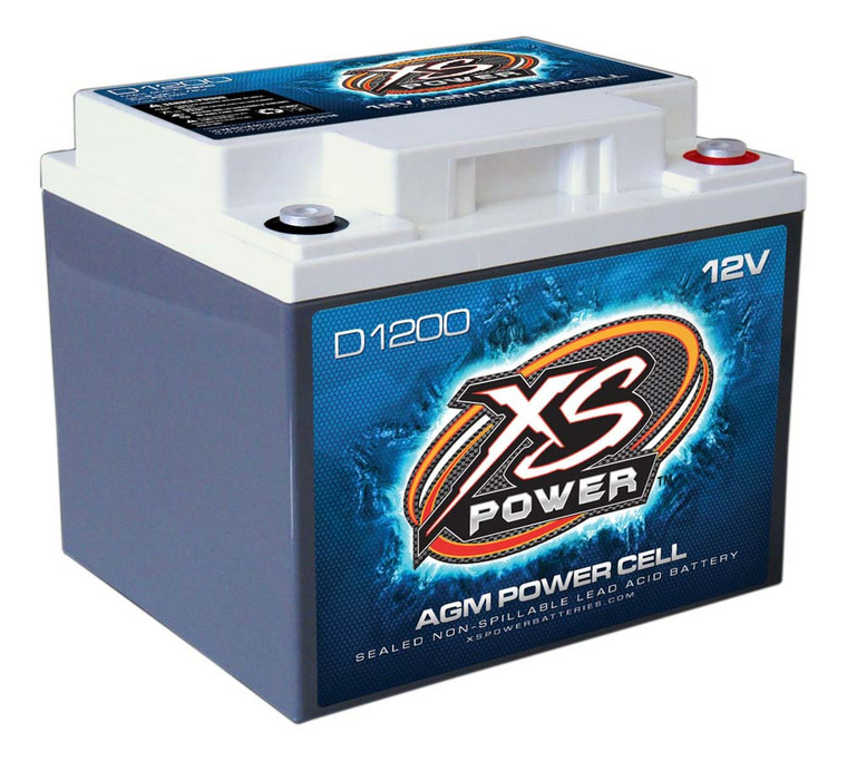 XS Power D1200 AGM Deep Cycle Battery 12 Volt 725 Cranking Amps Top Terminal