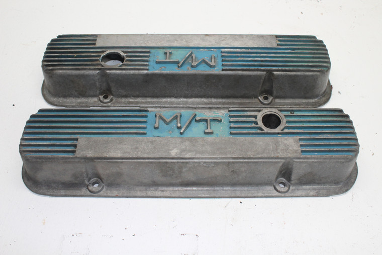 Mickey Thompson 140R-11B-Pontiac M/T Aluminum Finned Valve Covers