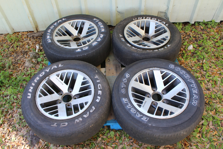 15 X 7 Aluminum Trans Am Firebird Wheels 5 on 4 3/4 w Tires 