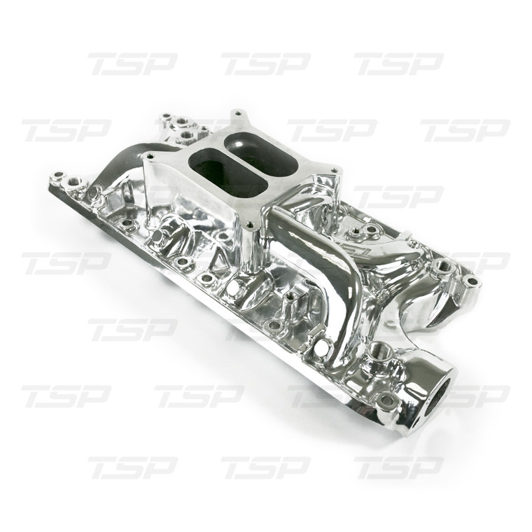 TSP 84000 Small Block Ford Carbureted Polished Dual Plane Aluminum Intake Manifold