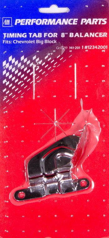 GM Performance 12342001 Big Block Chevy Chrome 8" Balancer Timing Tab