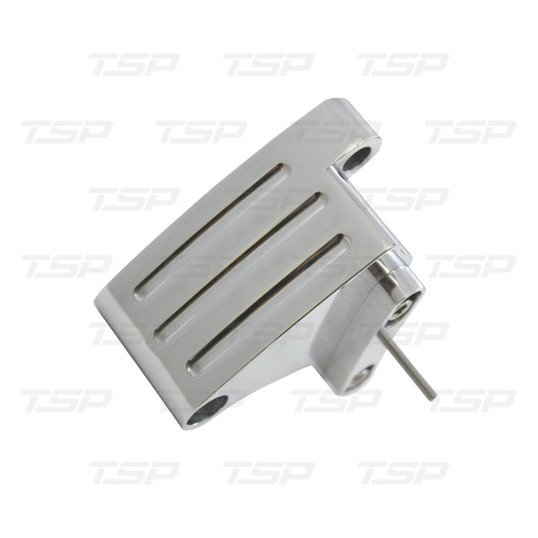 Small Block Chevy Ball Milled Polished Aluminum 6"-7" Adjustable Timing Pointer Tab Silver