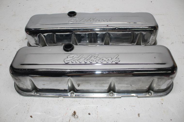 Edelbrock 4680 Big Block Chevy Signature Series Chrome Steel Valve Covers