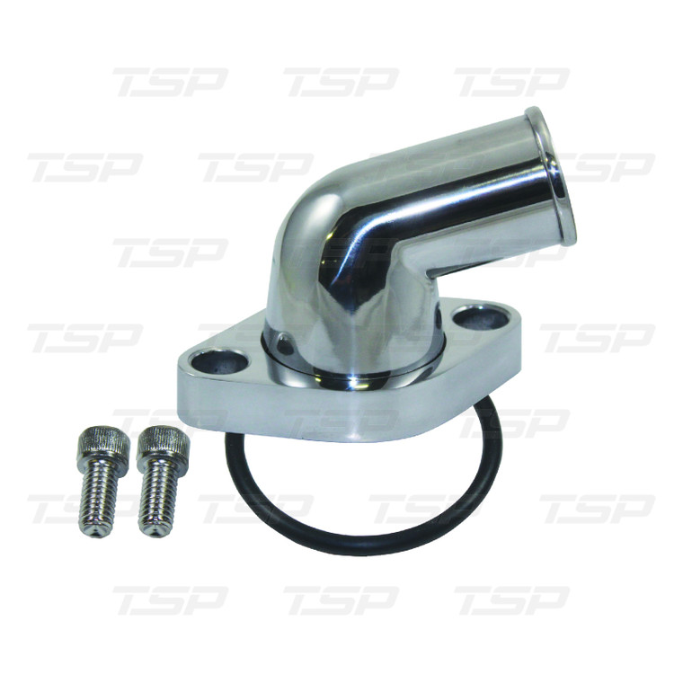 Big Small Block Chevy Billet Aluminum 15° Polished Swivel Water Neck Thermostat Housing