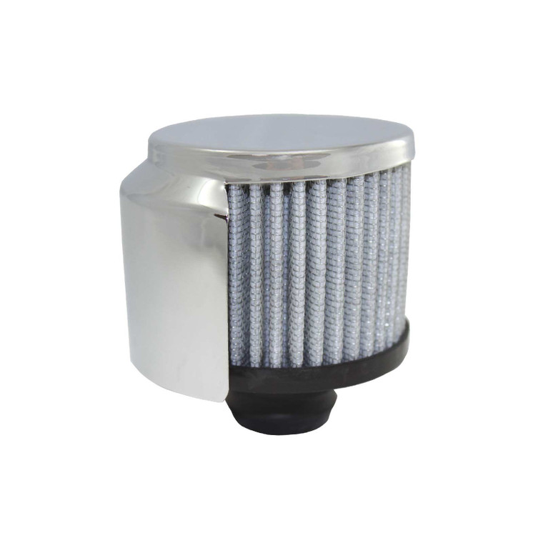 Chrome Steel Round Shielded Push-In Breather with Washable Filter