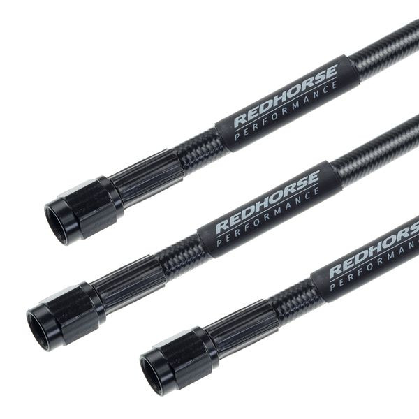 Straight -3AN / Straight -3AN Black 18" Pre-Assembled Braided Brake Hose Line