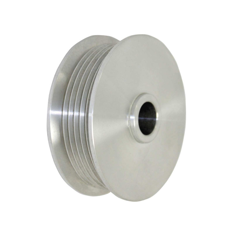 Small Block Chevy Satin Aluminum Short Alternator Serpentine Pulley