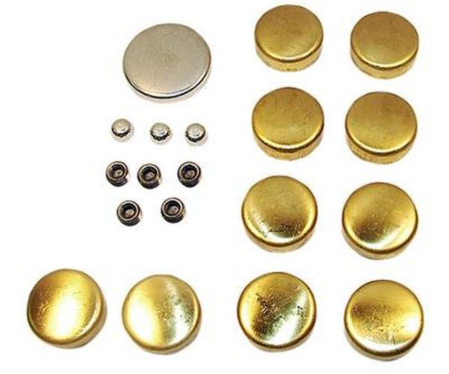 Small Block Chevy 400 Brass Freeze Plug Kit Cam Plug Oil Galley Pipe Plugs