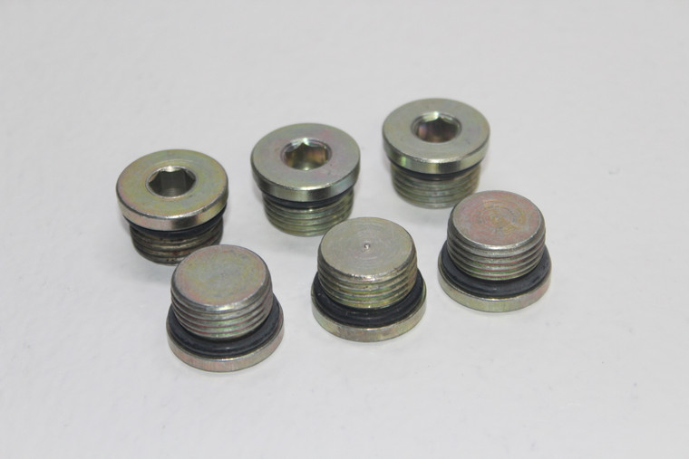 Stef's 6867 O-Ring Hex Socket Plug Fitting Steel Natural -8 AN Male Allen 6 Pack