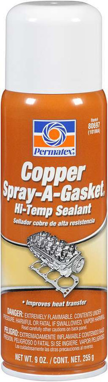 Permatex 80697 Copper Spray-A-Gasket Sealer 9oz Aerosol Can