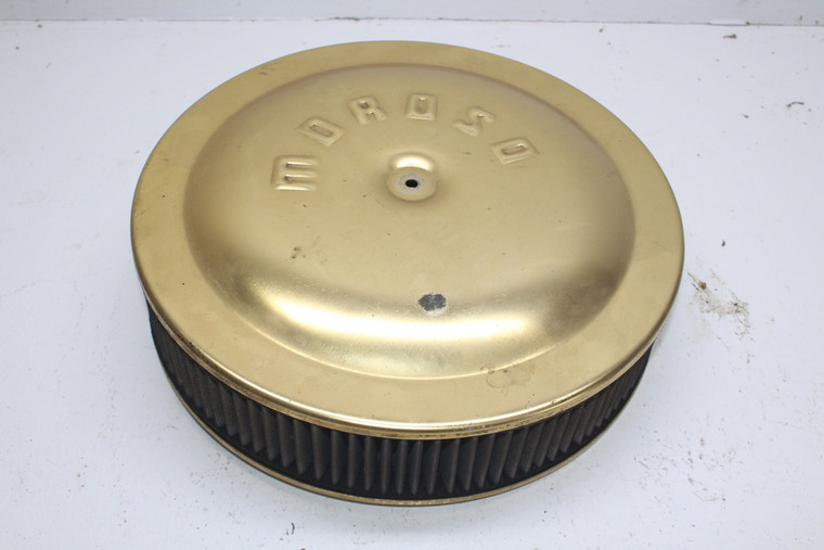Moroso 65900 Aluminum Anodized Gold Air Cleaner 14 x 3 Vintage 