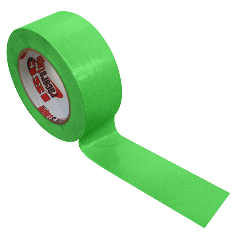 ISC Racers Tape RT2007N 2" Wide x 90' Long  Roll of Neon Green Standard Duty