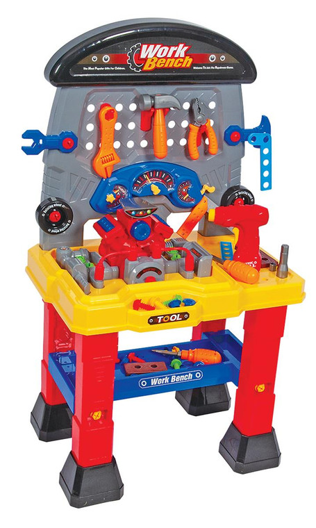 Kids Toy Work Bench With Light Up Engine Ages 3+