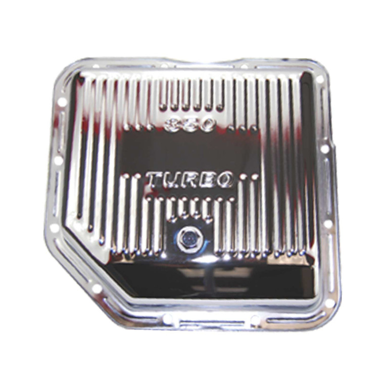 GM Turbo 350 Raised Finned Chrome Steel High Capacity Transmission Pan TH250 TH350