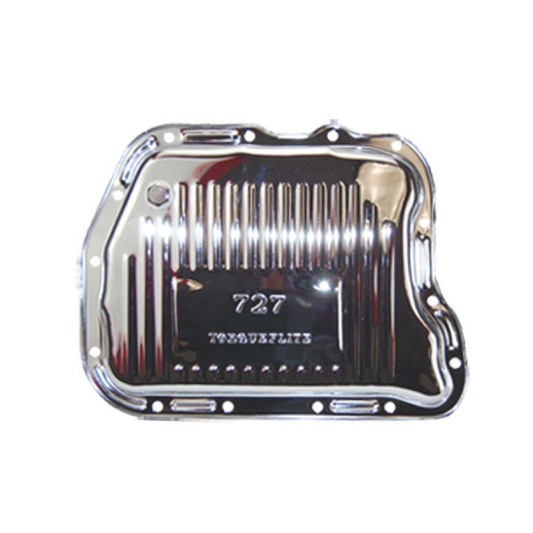 Chrysler TorqueFlite 727 Raised Finned Chrome Steel Transmission Pan