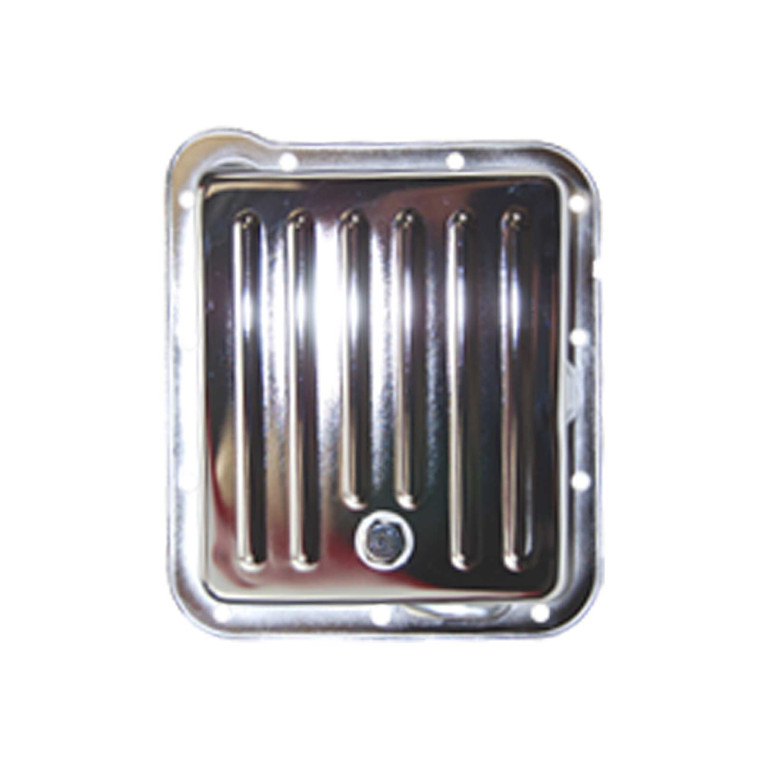 Ford C4 Raised Finned Chrome Steel Transmission Pan