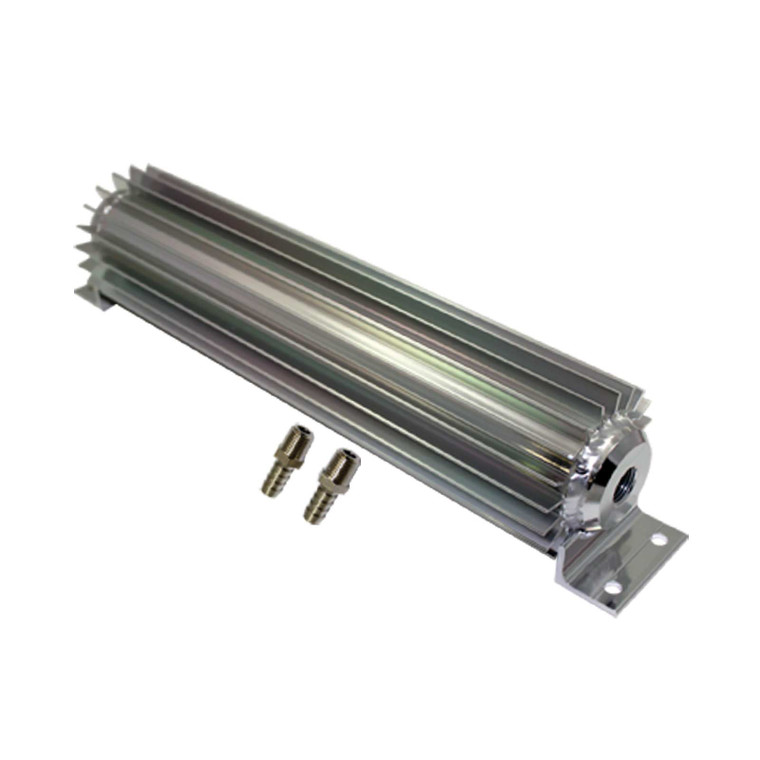 15" Finned Aluminum Heat Sink In-line Transmission Cooler