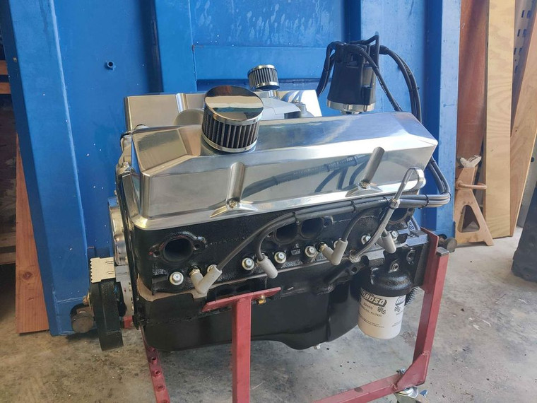 383 Small Block Chevy Flat Top Pistons Hydraulic Cam Pump Gas Street Engine Double Hump Heads Eagle