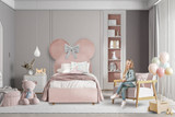 Παιδικό Κρεβάτι Ντυμένο Crazy Minnie Mouse Ροζ (90x200εκ.) (BL5256-el)