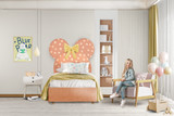 Παιδικό Κρεβάτι Ντυμένο Crazy Minnie Mouse Ροζ (90x200εκ.) (BL4241-el)