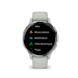 Εξυπνο ρολόι GPS - GARMIN - Venu 3S - 30.4mm (1.2) - Ασημί ατσάλι, πράσινη θήκη και λουράκι σιλικόνης πράσινου χρώματος (CDGAR1701774233968-el)