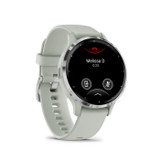 Εξυπνο ρολόι GPS - GARMIN - Venu 3S - 30.4mm (1.2) - Ασημί ατσάλι, πράσινη θήκη και λουράκι σιλικόνης πράσινου χρώματος (CDGAR1701774233968-el)