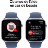 Apple Watch Series 10 GPS - 46mm - Ασημί θήκη αλουμινίου - Αθλητικό λουράκι Denim - M/L (CDWAT1046SILML-el)
