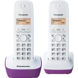 Τηλέφωνο Panasonic KX-TG1612FRF Duo χωρίς FIl χωρίς αυτόματο τηλεφωνητή Λευκό μωβ (CDPAN5025232625550-el)