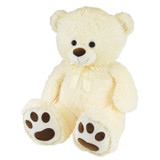 Αρκουδάκι κρεμ με φιόγκο +/- 100 cm - PLANET PLUSH - Μεγάλο αρκουδάκι 1 μέτρου κρεμ, ακαταμάχητα μαλακό. (CDJEM3298061008814-el)