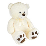 Αρκουδάκι κρεμ με φιόγκο +/- 100 cm - PLANET PLUSH - Μεγάλο αρκουδάκι 1 μέτρου κρεμ, ακαταμάχητα μαλακό. (CDJEM3298061008814-el)