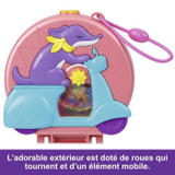 Polly Pocket-Moped Περιπέτεια-Κουτί με 2 μίνι φιγούρες και ζώο HWN98 (CDMATHWN98-el)