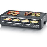 Μηχανή Raclette - SEVERIN - RG2365 - 8 άτομα - Κεραμική πλάκα μαγειρέματος 48 x 24 cm - Γκριλ Raclette 1300 W - Μαύρο (CDSEV4008146044670-el)
