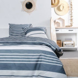 Παπλωματοθήκη για 2 άτομα -TODAY - 240x200 cm - 100% βαμβάκι - Μπλε και λευκό (CDTOD3574641202873-el)