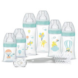 Dodie Birth Kit - 6 μπιμπερό Anti-Colic, επίπεδες θηλές, 1 ανατομική πιπίλα 0-2 μηνών, 1 βούρτσα μπιμπερό - BPA Free - Ροζ (CDDOD3700763512013-el)