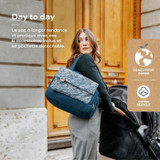 Babymoov Day to Day Diaper Bag - Μοντέρνα και λειτουργική, χωρητικότητα 23L, πολυάριθμες τσέπες, 6 αξεσουάρ συμπεριλαμβάνονται, παλάμη (CDBAB3661276184558-el)