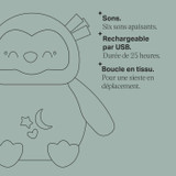 Μίνι βελούδινο - TOMMEE TIPPEE - Ollie the Owl - Φορητό βοήθημα ύπνου - 6 ήχοι - Επαναφορτιζόμενη USB - Πλένεται στο πλυντήριο (CDTOM5010415916488-el)