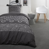 TODAY Βαμβακερό σετ κρεβατιού για 1 άτομο - 140x200 cm - Gael Gray Print (CDTOD3574641152741-el)