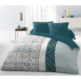 Ethno 220x240cm σετ πάπλωμα από μικροΐνες και 2 μαξιλαροθήκες 63x63cm Duck blue (CDHOM5037632621797-el)