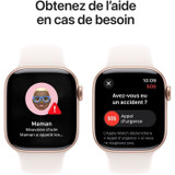 Apple Watch Series 10 GPS - 42mm - Θήκη από ροζ χρυσό αλουμίνιο - Αθλητικό λουράκι σε ανοιχτό ρουζ - S/M (CDWAT1042ROSSM-el)