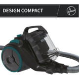 Ηλεκτρική σκούπα χωρίς σακούλα - CANDY CAF34HM - 800 W - 2,5 L δοχείο - 79 dBA - Πλένεται φίλτρο HEPA 13 (CDCAN8059019079035-el)