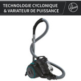 Ηλεκτρική σκούπα χωρίς σακούλα - CANDY CAF34HM - 800 W - 2,5 L δοχείο - 79 dBA - Πλένεται φίλτρο HEPA 13 (CDCAN8059019079035-el)