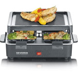 SEVERIN Raclette Grill 4 ατόμων συμπαγές, εύκολο στην αποθήκευση, ιδανικό για μικρά νοικοκυριά, Επιφάνεια πλάκας 21 x 21cm, RG 2370 (CDSEV4008146036804-el)
