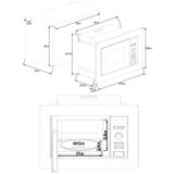 Εντοιχιζόμενος φούρνος μικροκυμάτων Continental Grill Edison MO20IXEG L59,5 x H38,8 cm x D34,35 cm 20l από ανοξείδωτο ατσάλι (CDCEMO20IXEG-el)