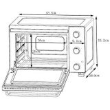 Continental Edison CEMF35W - Ηλεκτρικός μίνι φούρνος 35L Λευκό - 1500W - Rotissoire, φυσική συναγωγή θερμότητας (CDCEMF35W-el)