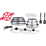 Arthur Martin AM3950 16-piece cookware set - Aluminum - Removable handle - All heat sources including induction (CDART3508510031974)