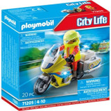 PLAYMOBIL - 71205 - City action the rescuers - καλλιτέχνης έκτακτης ανάγκης με μοτοσικλέτα και φωτεινό εφέ (CDPL71205-el)