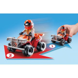 PLAYMOBIL 71808 Δίδυμο κασκαντέρ με τετράτροχο και μοτοσικλέτα (CDPL71808-el)