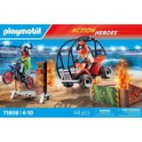 PLAYMOBIL 71808 Δίδυμο κασκαντέρ με τετράτροχο και μοτοσικλέτα (CDPL71808-el)