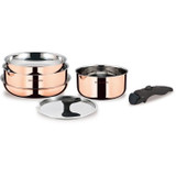 6-piece cookware set - ARTHUR MARTIN - AM516GT - 3-ply triple action - All hobs including induction (CDART3508510006057)