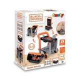 Smoby - Black+Decker - Καροτσάκι χειρός + κουτί 3 σε 1 - 19 αξεσουάρ - Made in France (CDSMOB360219-el)